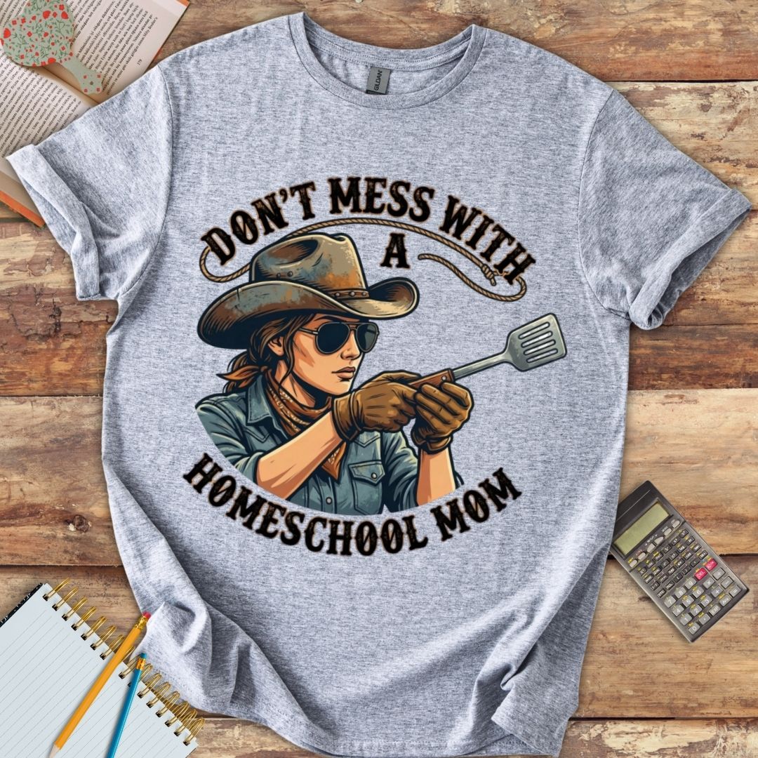 Short-Sleeve Unisex T-Shirt - Funny Don't Mess with Homeschool Mom Spatula