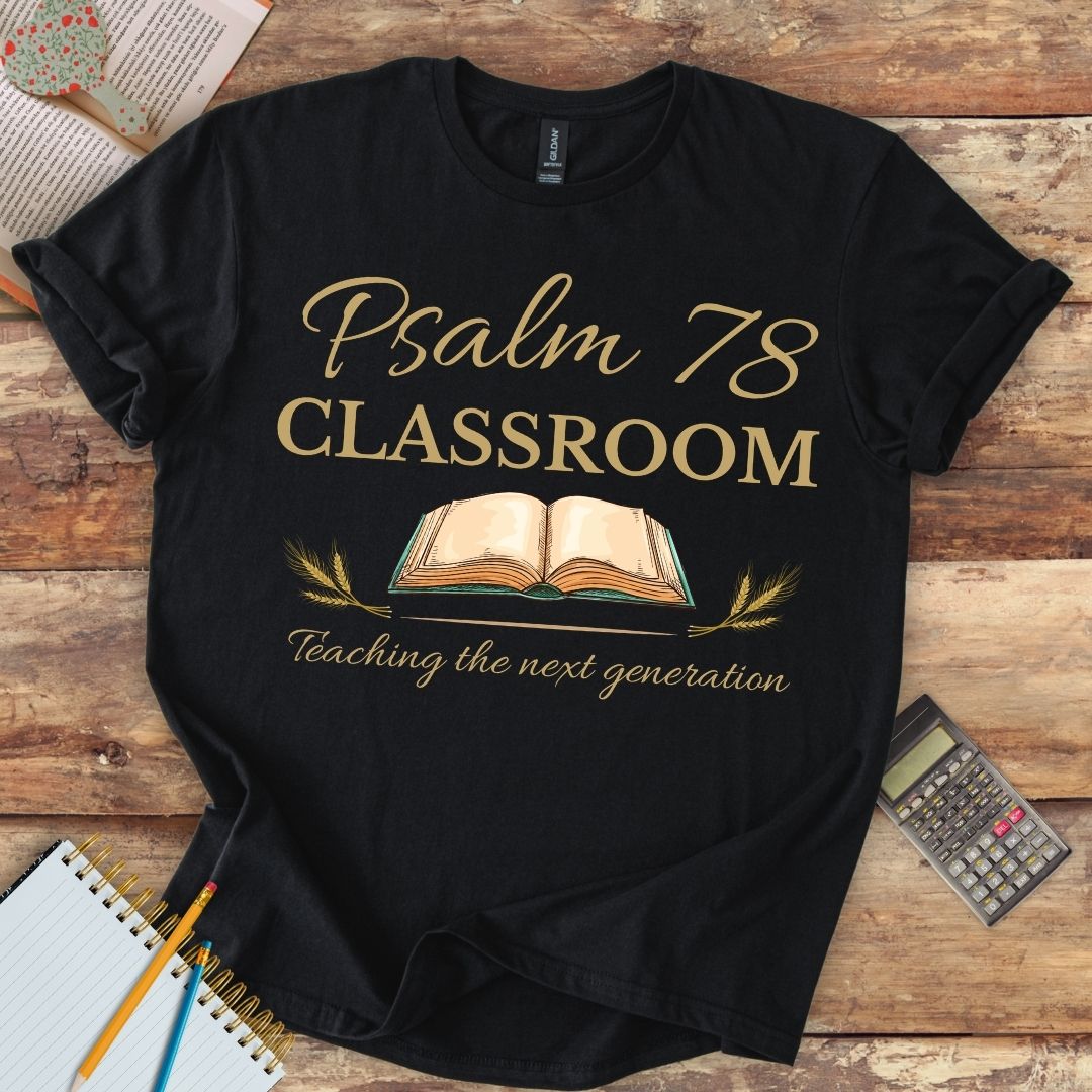 Short-Sleeve Unisex T-Shirt Psalm 78 Classroom with Bible
