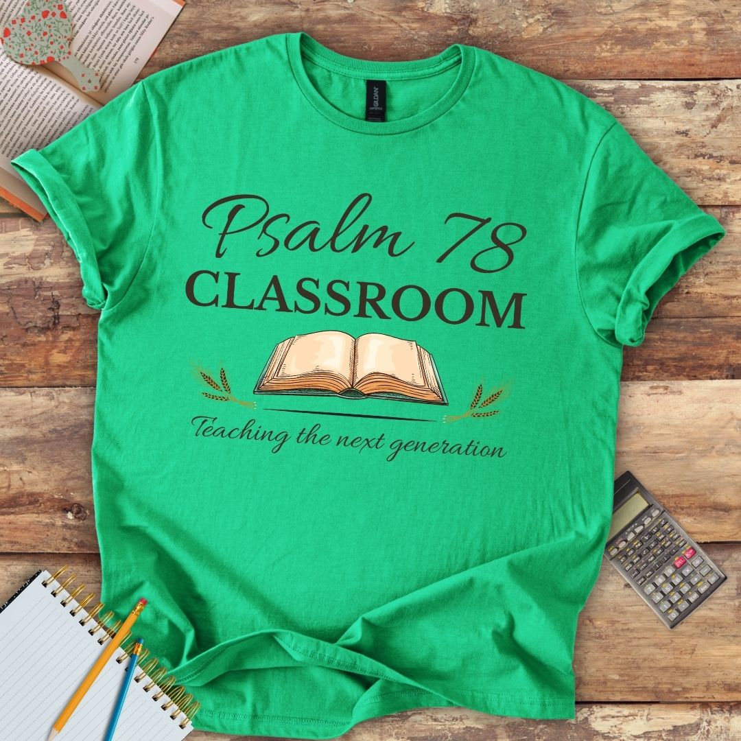 Short-Sleeve Unisex T-Shirt Psalm 78 Classroom with Bible