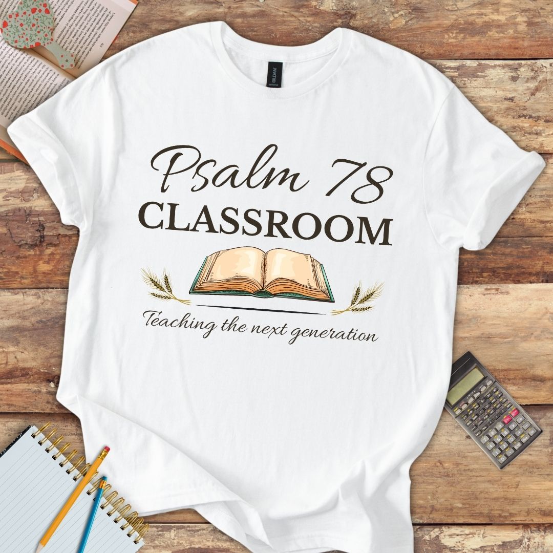 Short-Sleeve Unisex T-Shirt Psalm 78 Classroom with Bible