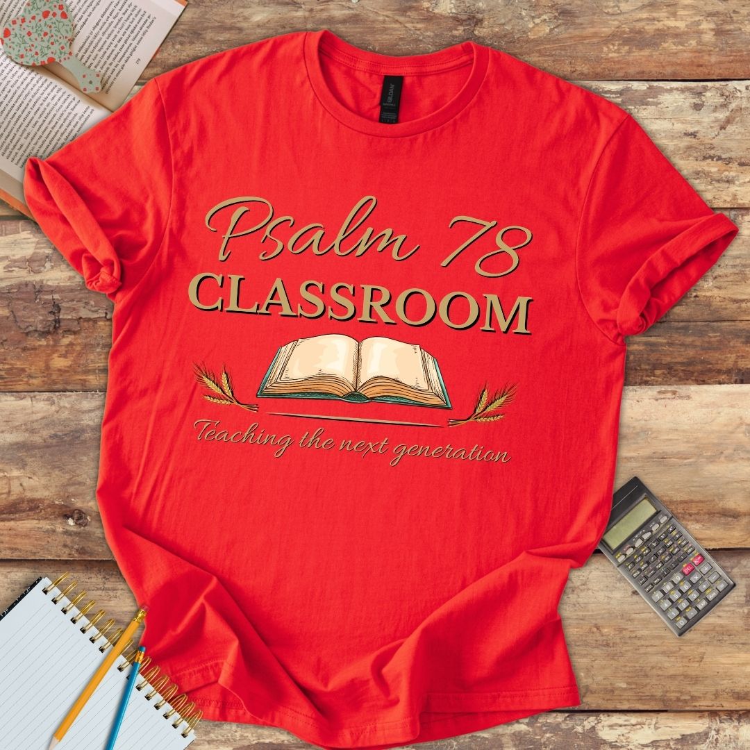 Short-Sleeve Unisex T-Shirt Psalm 78 Classroom with Bible