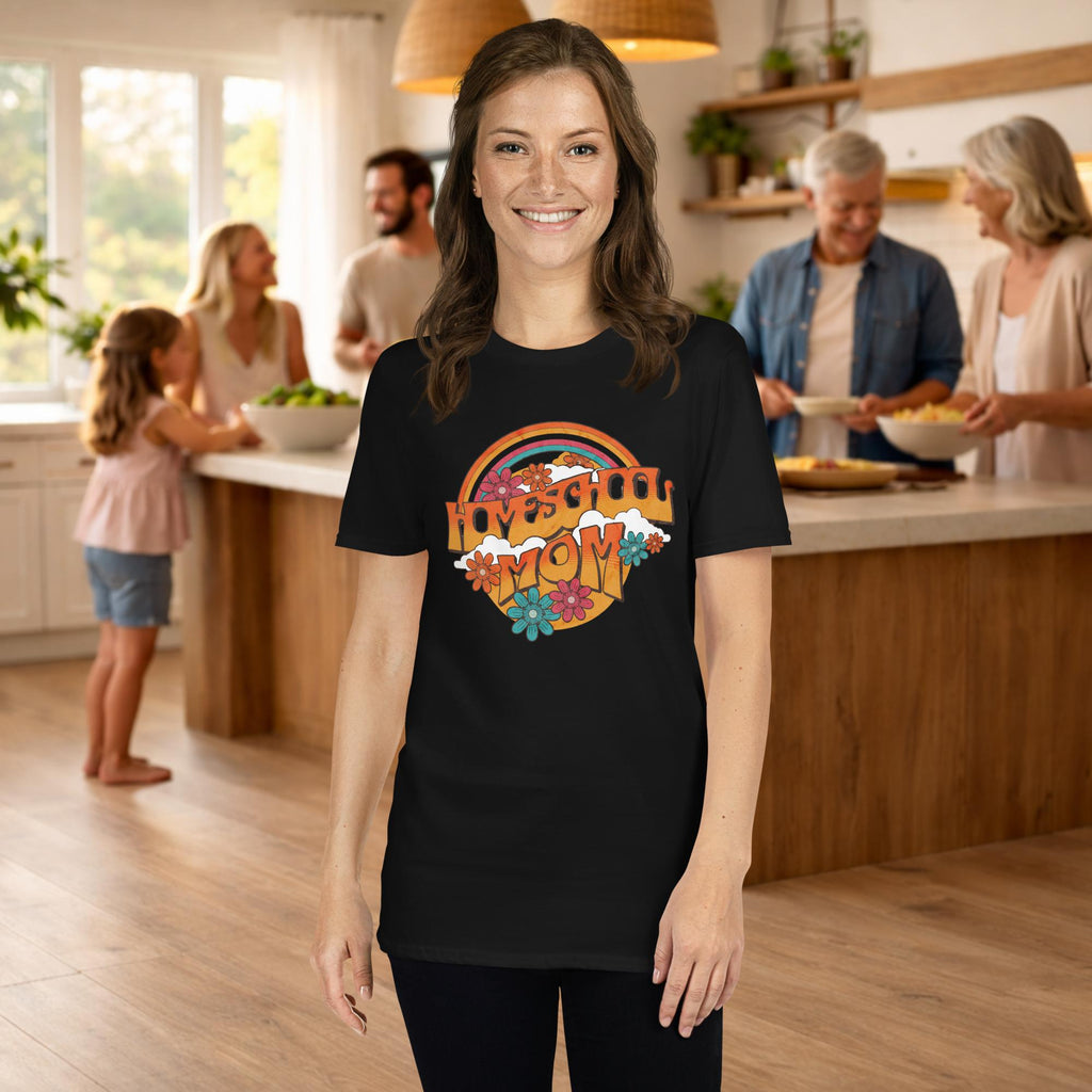 Short-Sleeve Unisex T-Shirt Homeschool Mom rainbow