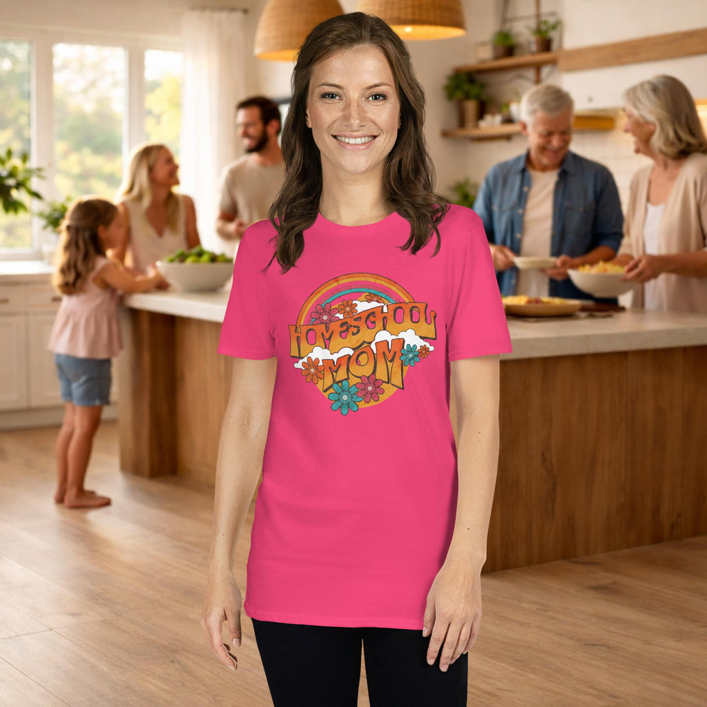 Short-Sleeve Unisex T-Shirt Homeschool Mom rainbow