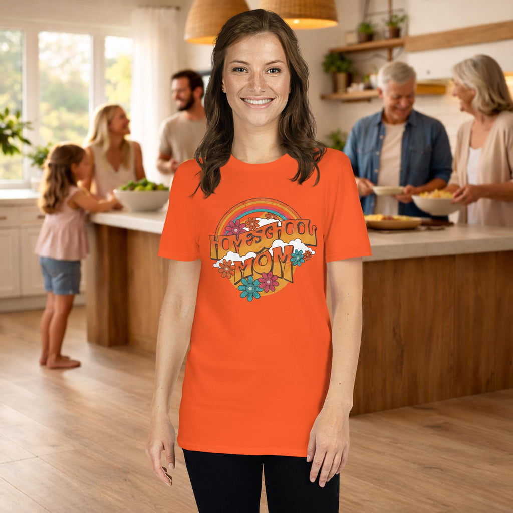 Short-Sleeve Unisex T-Shirt Homeschool Mom rainbow