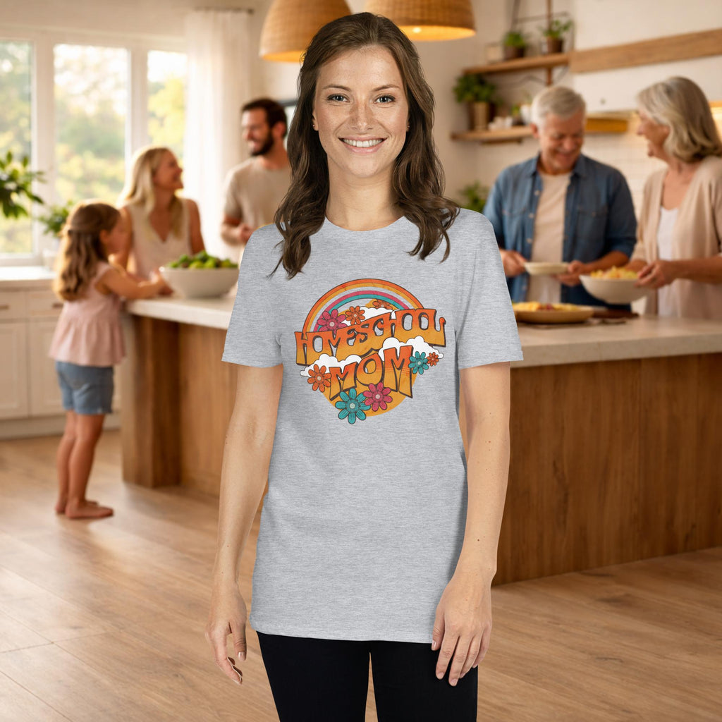 Short-Sleeve Unisex T-Shirt Homeschool Mom rainbow