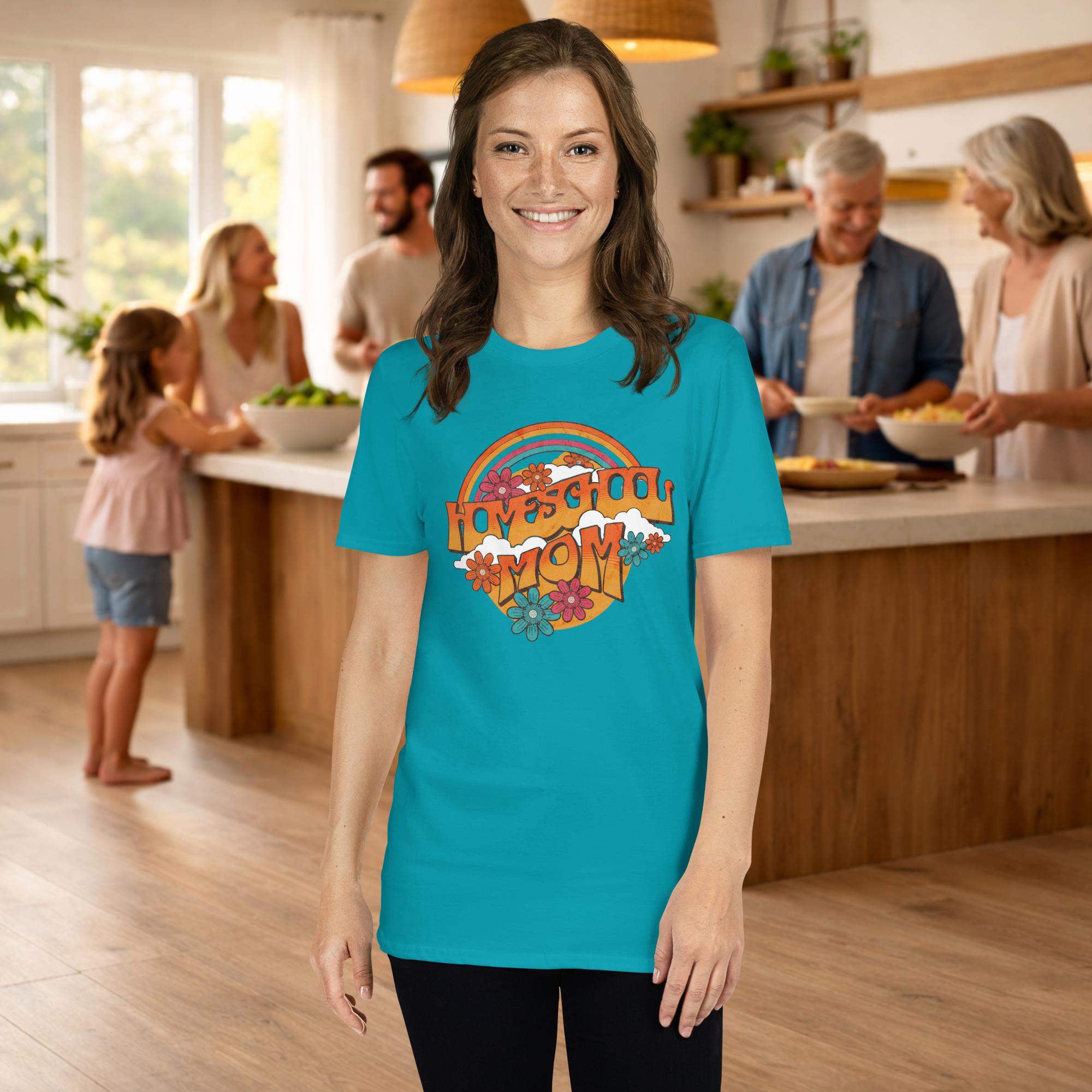 Short-Sleeve Unisex T-Shirt Homeschool Mom rainbow
