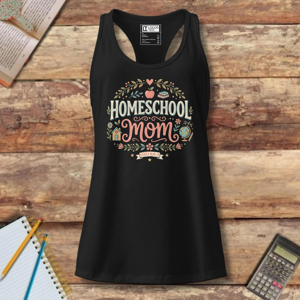Women’s fitted racerback tank top - Homeschool Mom Deut