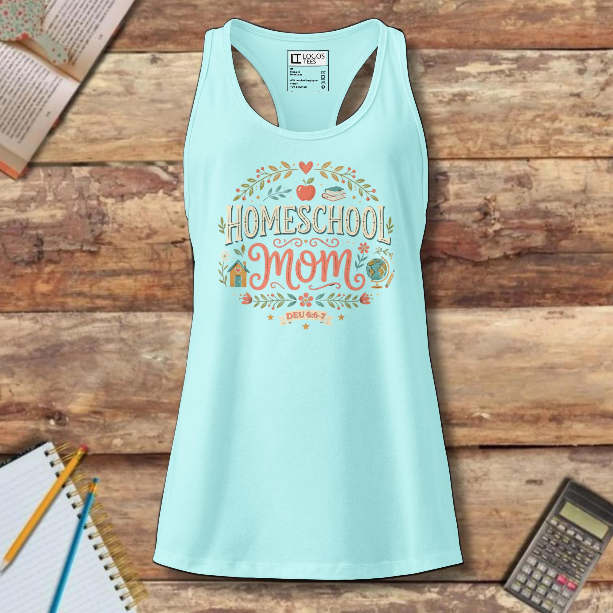 Women’s fitted racerback tank top - Homeschool Mom Deut