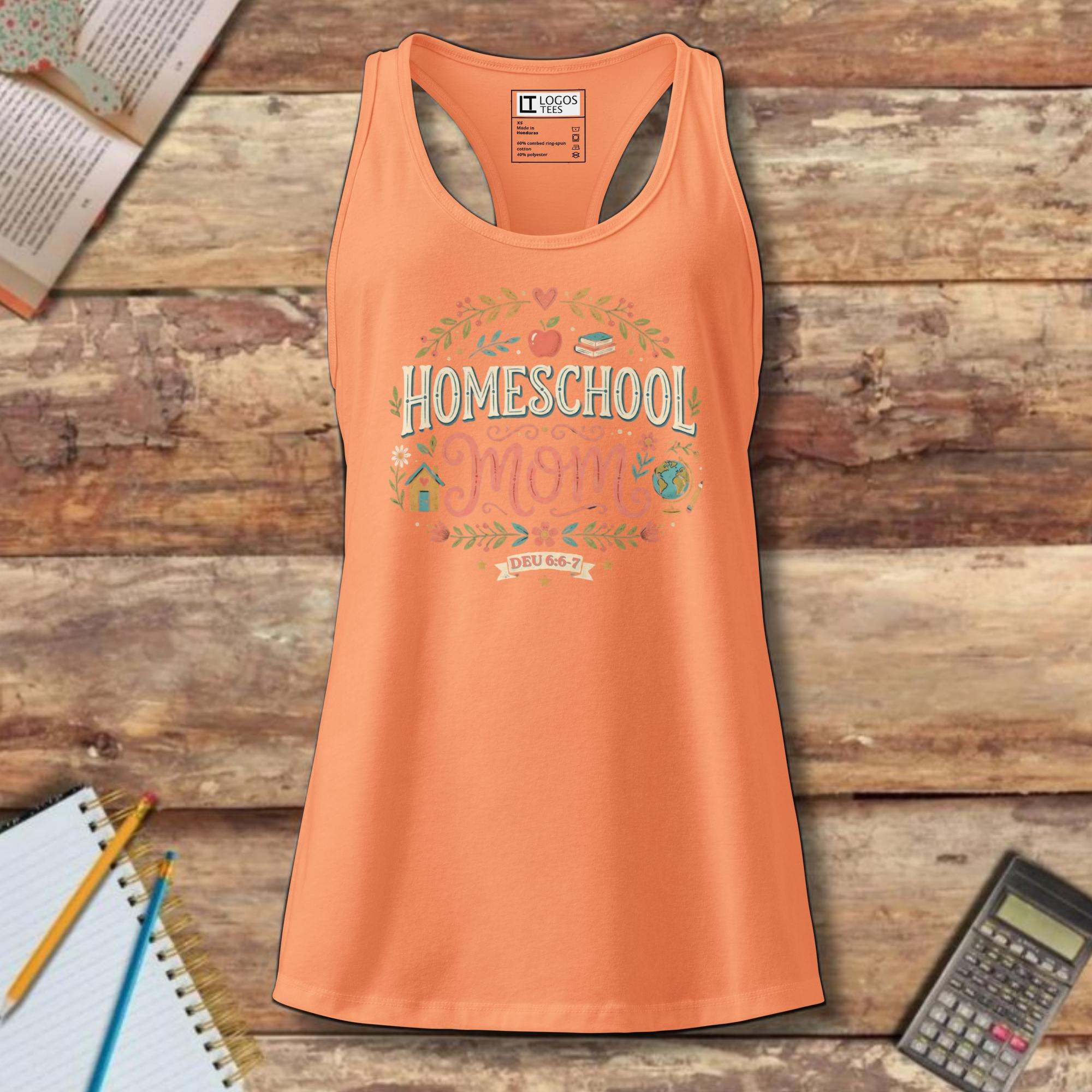 Women’s fitted racerback tank top - Homeschool Mom Deut