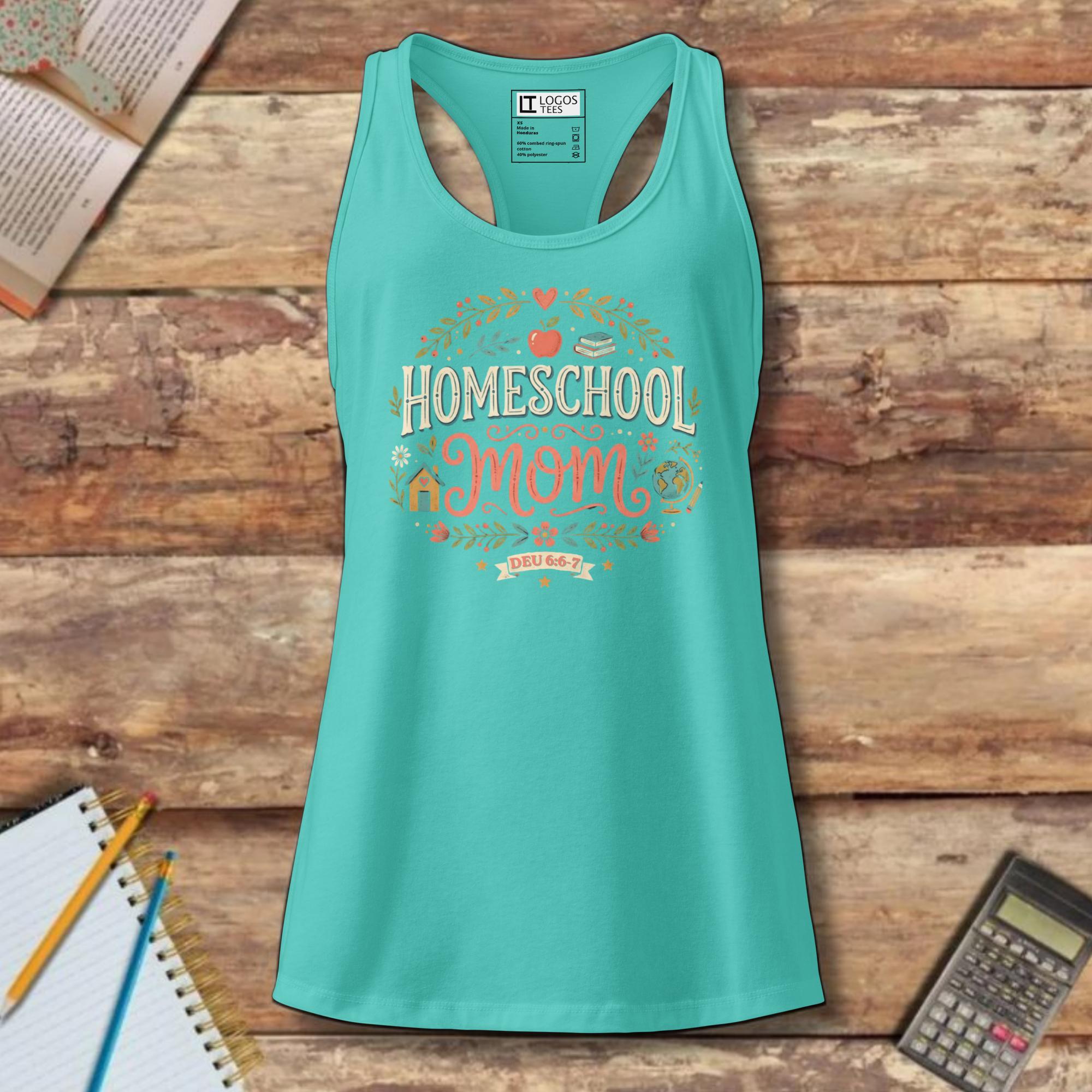 Women’s fitted racerback tank top - Homeschool Mom Deut