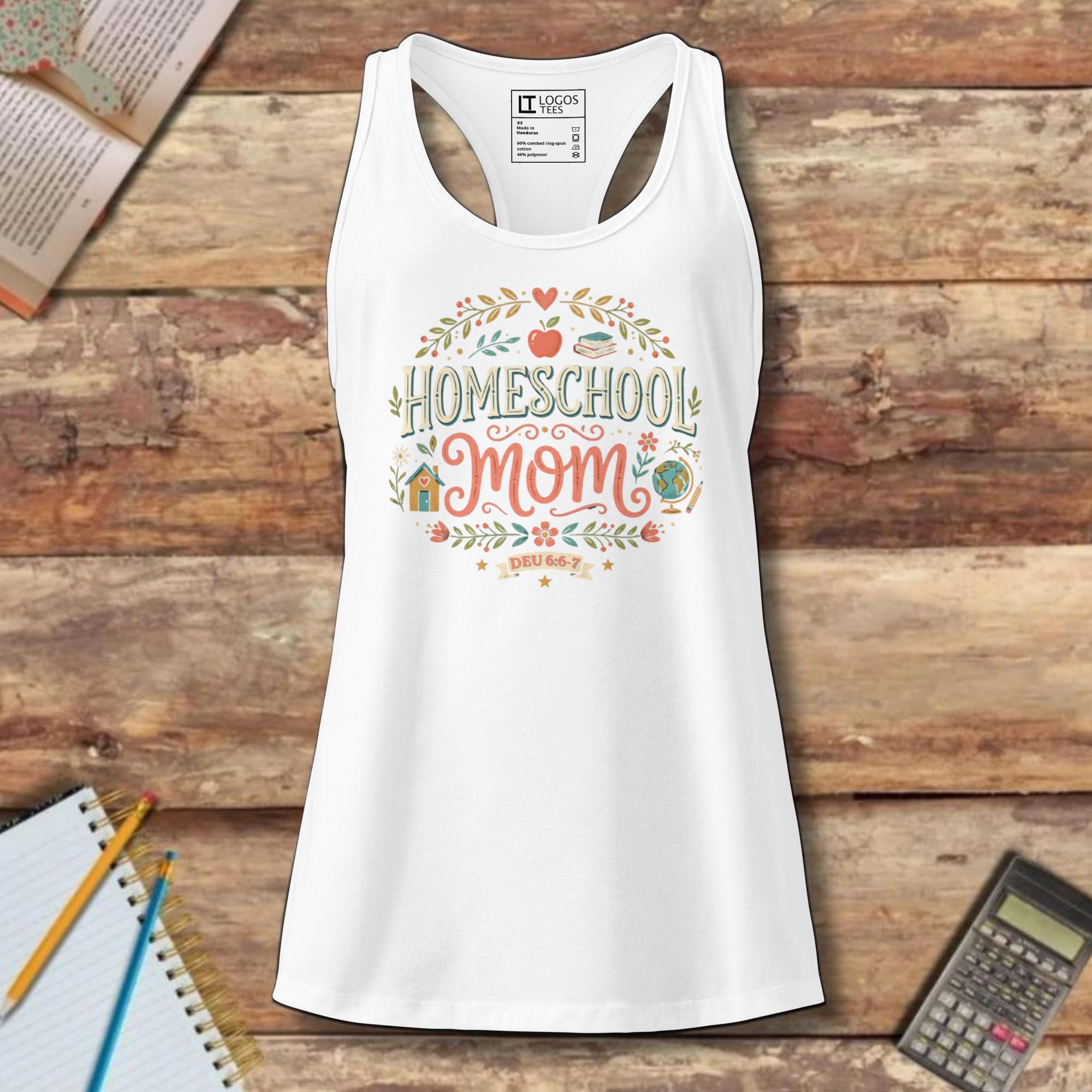 Women’s fitted racerback tank top - Homeschool Mom Deut