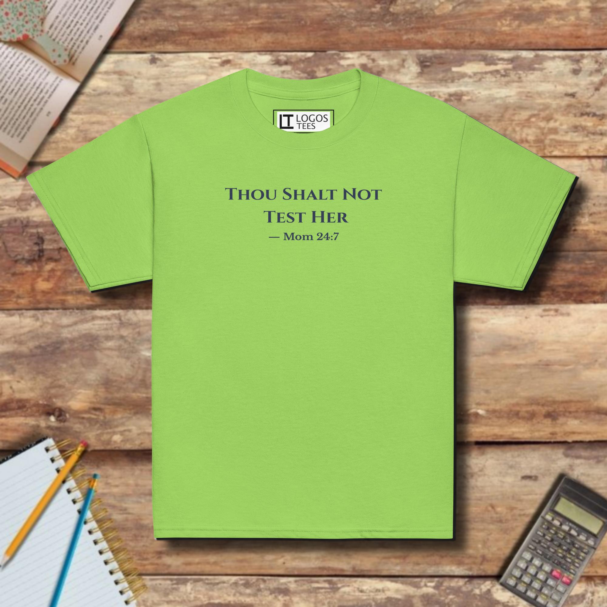 Youth classic tee - Funny Thou Shalt Not Test Her